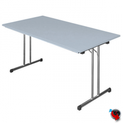 Klapptisch lichtgrau/alu silber 1600 x 800 mm